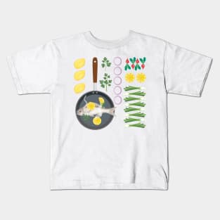 Fish Flat Lay Kids T-Shirt